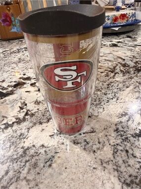 tervis Travel Tumbler with Red and Gold San Francisco 49ers Design